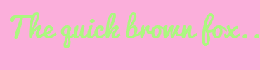 Image with Font Color ACF780 and Background Color FBAFDB